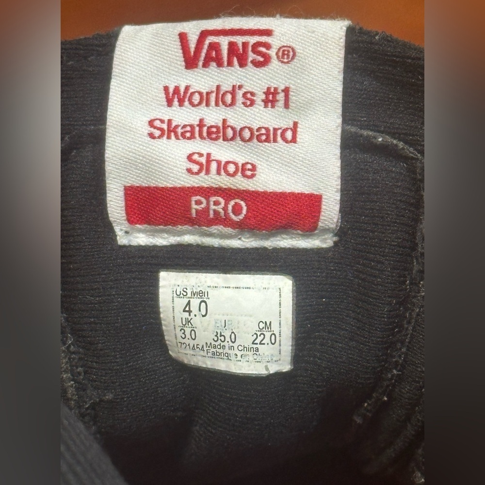 Vans Black and White High-Tops with Red Accents - Picture 6 of 7